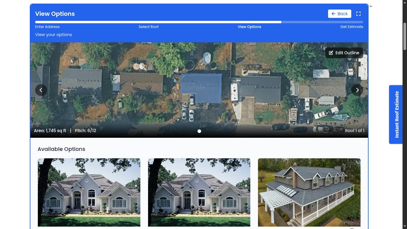 Instant Roof Quote Tool