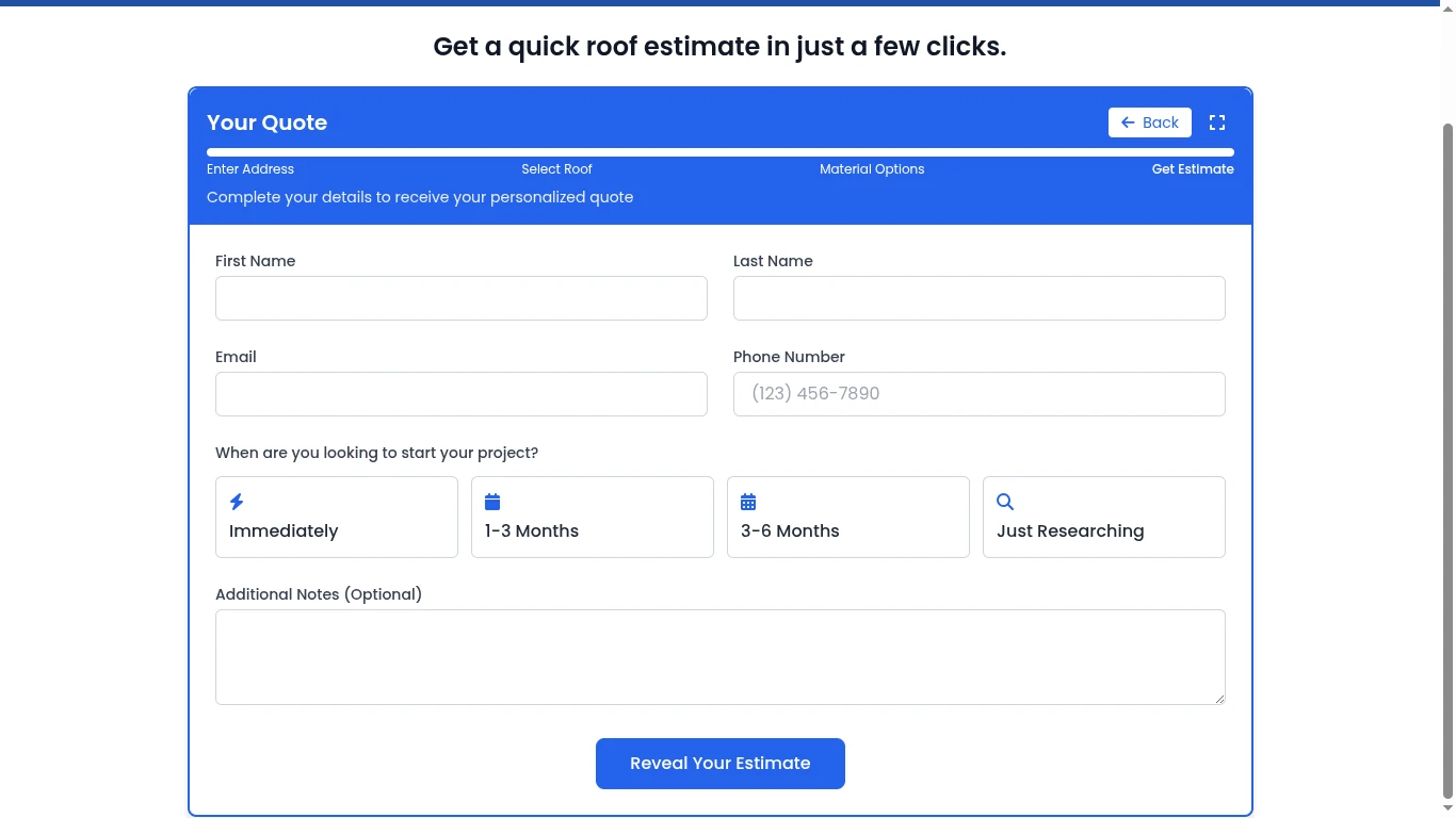 Instant Quote Step 4