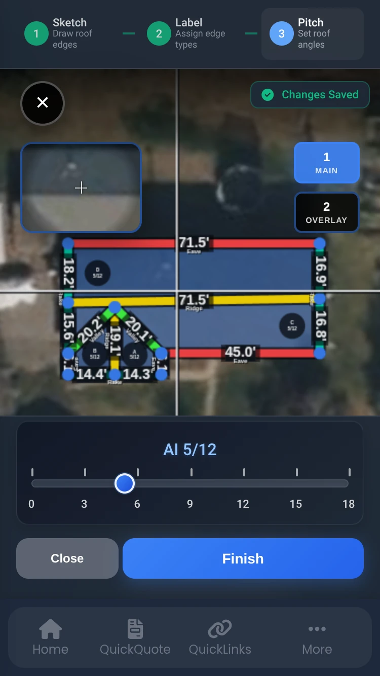 Phone pitch entry view